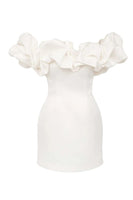 Load image into Gallery viewer, White Off the Shoulder Graduation Dress