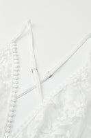 Load image into Gallery viewer, Printed Flower V-Neck  Backless Graduation Dress with Lace