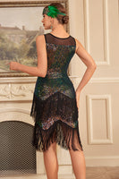 Load image into Gallery viewer, Blush Sparkly Fringes Great Gatsby Dress with Sequins