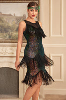 Load image into Gallery viewer, Blush Sparkly Fringes Great Gatsby Dress with Sequins