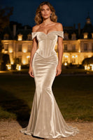 Load image into Gallery viewer, Black Velvet Mermaid Long Corset Holiday Party Dress