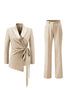 Load image into Gallery viewer, 2 Piece Lilac Peak Lapel Long Sleeves Women Prom Suits with Sash