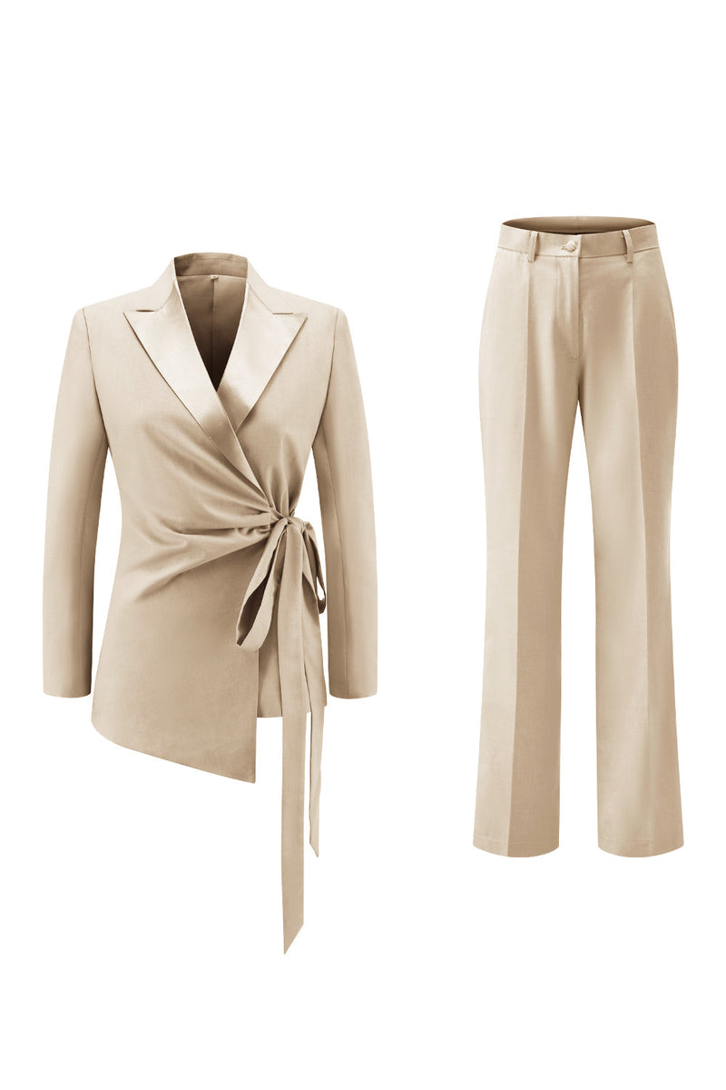 Load image into Gallery viewer, 2 Piece Lilac Peak Lapel Long Sleeves Women Prom Suits with Sash