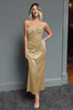 Load image into Gallery viewer, Dark Navy Satin Sweetheart Cut Out Sheath Long Formal Dress