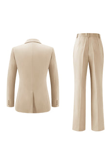 2 Piece Lilac Peak Lapel Long Sleeves Women Prom Suits with Sash