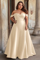 Load image into Gallery viewer, Burgundy A Line Ruched Satin Long Prom Dress