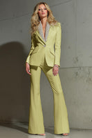 Load image into Gallery viewer, Sparkly White 2 Piece Shawl Lapel Prom Suits with Sequins