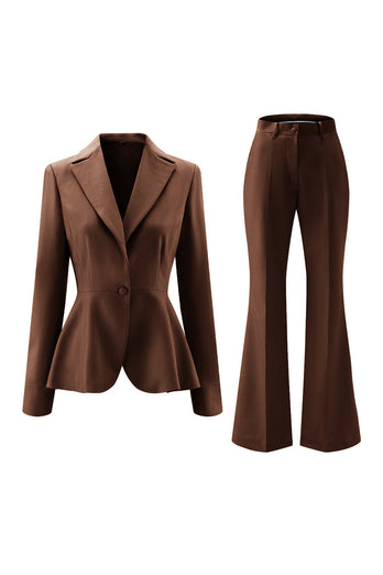 2 Piece Grey Green One Button Notched Lapel Women Prom Suits