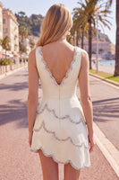Load image into Gallery viewer, Sparkly Yellow A Line V-Neck Short Homecoming Dress with Beading