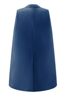 Load image into Gallery viewer, White Satin Peak Lapel Cape Short Work Blazer Dress