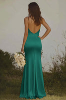 Load image into Gallery viewer, Light Yellow Halter Satin Sheath Long Formal Dress