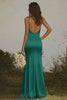 Load image into Gallery viewer, Light Yellow Sheath Halter Long Satin Bridesmaid Dress
