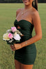 Load image into Gallery viewer, Black Satin Cut Out Tight Strapless Mini Party Dress