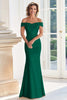 Load image into Gallery viewer, Elegant Champagne Mermaid Off The Shoulder Mother of the Bride Dress with Lace