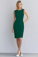 Load image into Gallery viewer, Ivory Bodycon Sleeveless Ruched Short Work Dress