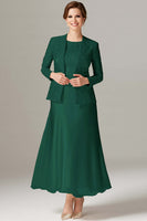 Load image into Gallery viewer, Floral Champagne Satin Mother of the Bride Dress with Sparkly Jacket