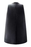 Load image into Gallery viewer, White Satin Peak Lapel Cape Short Work Blazer Dress