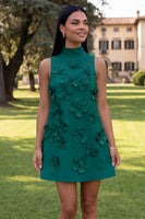 Load image into Gallery viewer, Lilac High Neck A Line Short Floral Homecoming Dress
