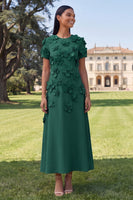 Load image into Gallery viewer, Butter Yellow Round Neck A Line Floral Maxi Formal Dress with Sleeves