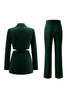 Load image into Gallery viewer, 2 Piece Grey Blue Cut Out Notched Lapel Women Prom Suits