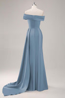 Load image into Gallery viewer, Off the Shoulder Desert Rose Long Formal Dress with Side Cape