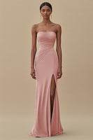 Load image into Gallery viewer, Elegant Black Sheath Chiffon Long Formal Dress with Slit