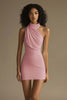 Load image into Gallery viewer, Queendancer Women Dusty Rose Tight Sleeveless Mini Party Dress Halter Ruched Short Graduation Dress