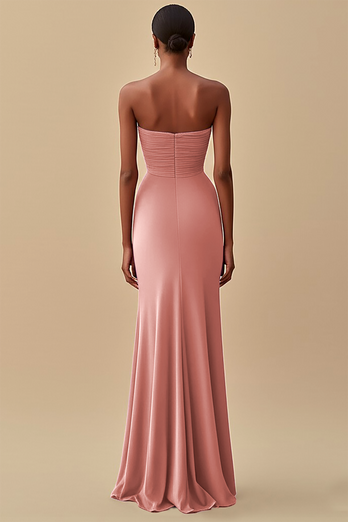 Elegant Black Sheath Chiffon Long Formal Dress with Slit