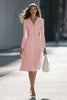 Load image into Gallery viewer, Ivory A Line Single Breasted Midi Blazer Dress with Sleeves