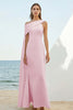 Load image into Gallery viewer, Chiffon Dusty Blue Asymmetrical Sheath Rehearsal Dinner Dress