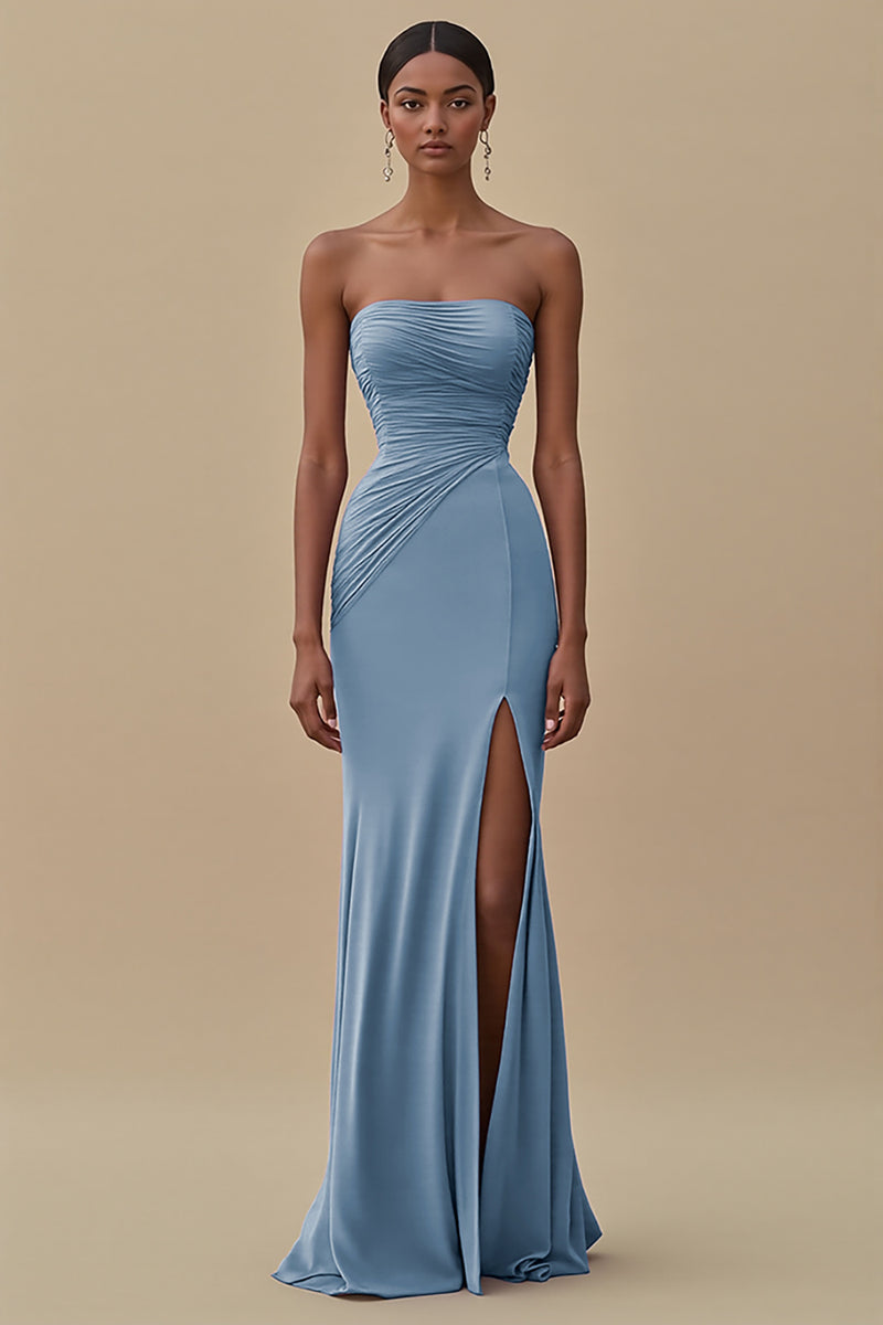 Load image into Gallery viewer, Elegant Black Sheath Chiffon Long Formal Dress with Slit