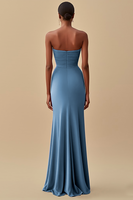 Load image into Gallery viewer, Elegant Black Sheath Chiffon Long Formal Dress with Slit