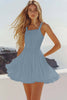 Load image into Gallery viewer, Lilac Pleated Square Neck Mini Graduation Dress