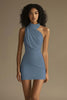 Load image into Gallery viewer, Queendancer Women Bodycon Sleeveless Little White Dress Ruched Halter Mini Graduation Dress