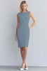 Load image into Gallery viewer, Ivory Bodycon Sleeveless Ruched Short Work Dress