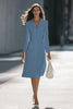 Load image into Gallery viewer, Ivory A Line Single Breasted Midi Blazer Dress with Sleeves