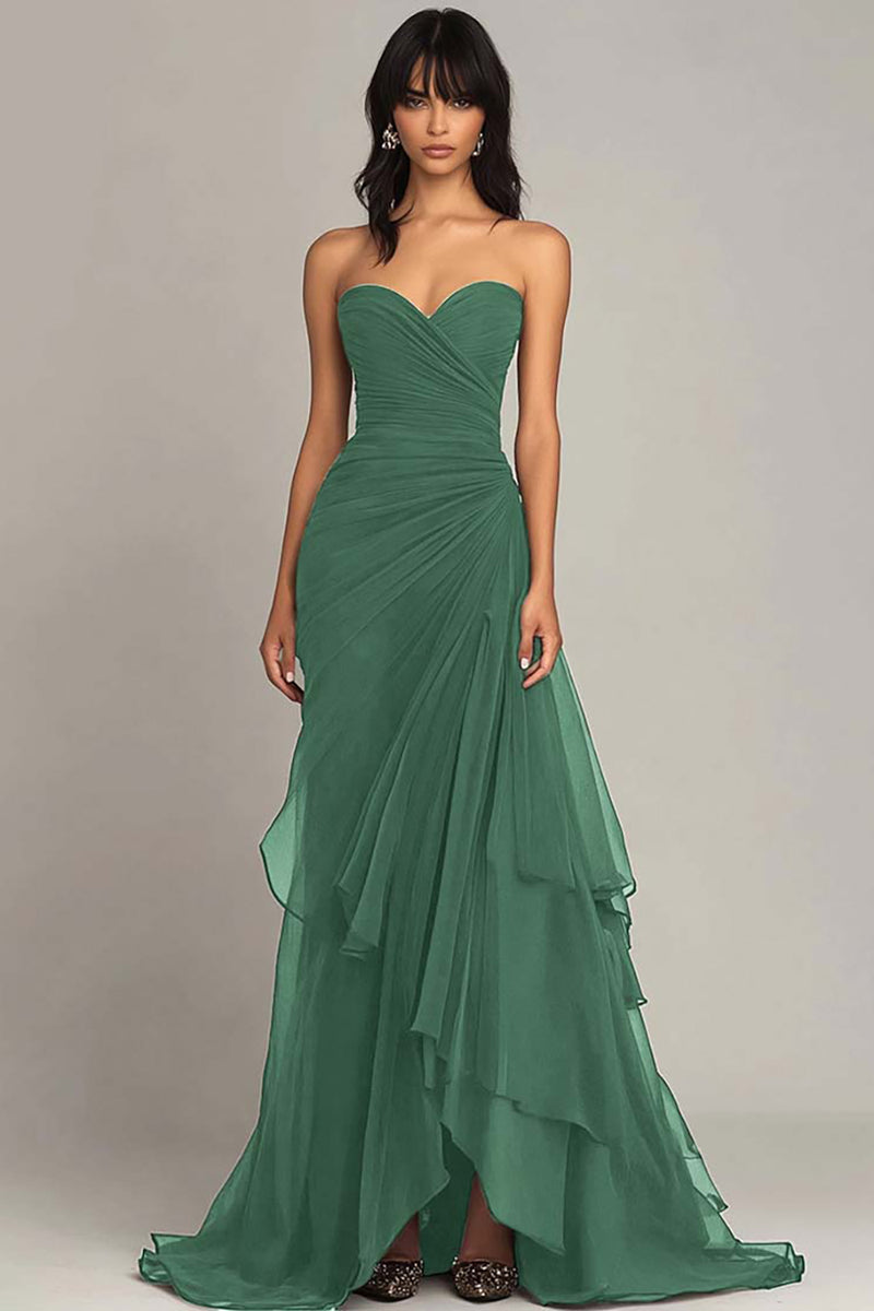 Queendancer Women Dark Brown Chiffon Black Tie Dress Formal Maxi Dress Sheath Sweetheart Tiered Strapless Ruched Long Evening Dress queendancer Queendancer Women Dark Brown Chiffon Black Tie Dress Formal Maxi Dress Sheath Sweetheart Tiered Strapless Ruched Long Evening Dress queendancer