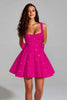 Load image into Gallery viewer, Sparkly Ivory A Line Sequins Square Neck Short Homecoming Dress with Bow