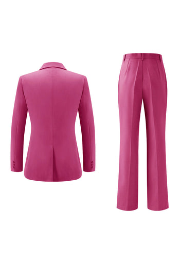 2 Piece Lilac Peak Lapel Long Sleeves Women Prom Suits with Sash
