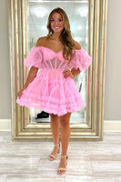 Load image into Gallery viewer, Royal Blue A-Line Corset Tulle Short Homecoming Dress