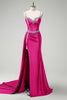 Load image into Gallery viewer, Sparkly Dark Green Sequined Corset Long Satin Prom Dress