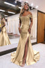 Load image into Gallery viewer, Sparkly Dark Green Corset Detachable Neck Mermaid Long Prom Dress with Slit