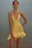 Load image into Gallery viewer, Sparkly White Bodycon Sequins V-Neck Graduation Dress