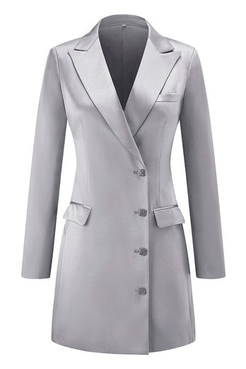 Champagne Single Breasted Peak Lapel Long Sleeves Prom Blazer