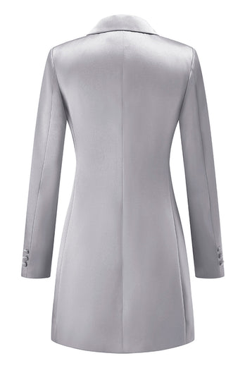 Champagne Single Breasted Peak Lapel Long Sleeves Prom Blazer