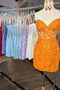 Load image into Gallery viewer, Pink Sweetheart Bodycon Corset Homecoming Dress with Appliques