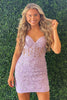 Load image into Gallery viewer, Pink Sweetheart Bodycon Corset Homecoming Dress with Appliques