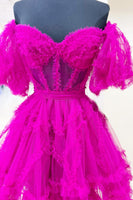 Load image into Gallery viewer, Royal Blue A-Line Corset Tulle Short Homecoming Dress