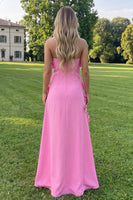 Load image into Gallery viewer, Sage Green Strapless A Line Floral Maxi Formal Dress