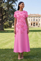 Load image into Gallery viewer, Butter Yellow Round Neck A Line Floral Maxi Formal Dress with Sleeves